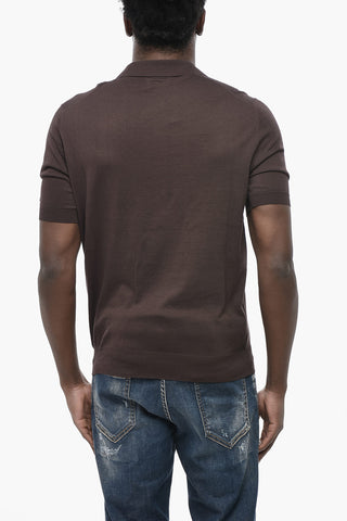 T-Shirt aus leichter Baumwolle mit Polokragen