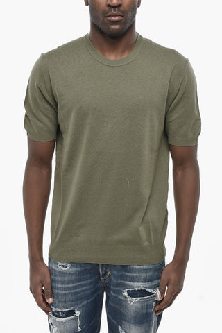 Linen and Cotton Crewneck T-Shirt