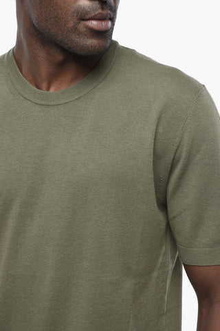 Linen and Cotton Crewneck T-Shirt