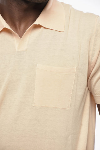 Einfarbiges Poloshirt Mit Offenem Kragen Und Brusttasche