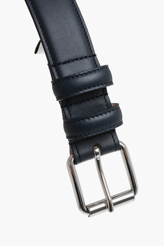 Solid-Color Leather Belt 30mm
