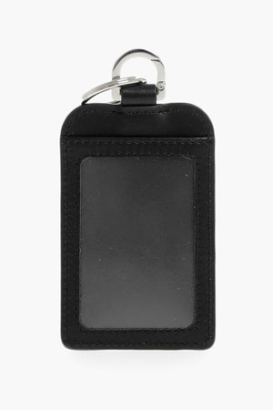 Leather Badge Holder with Removable Lanyard