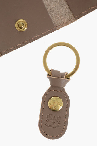 Portachiavi in Pelle con Bottoni Automatici