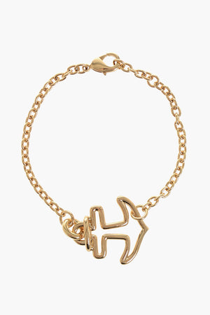 Bracciale in Metallo Effetto Dorato con Charm Ancora