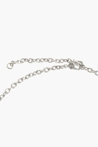 Silver-Tone Metal Necklace with Anchor Pendant