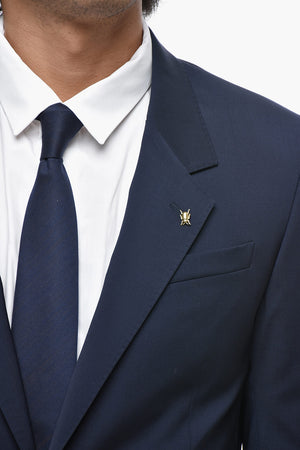 CC COLLECTION Stretch-Anzug aus Schurwolle mit Pattentaschen
