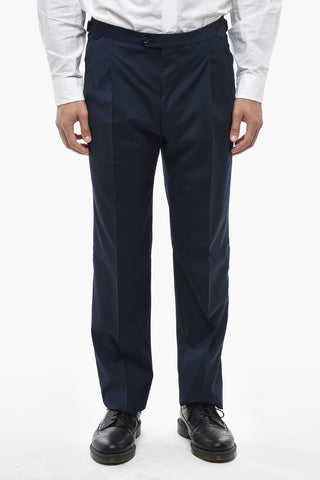 CC COLLECTION Virgin Wool Stretch Suit with Flap Pockets