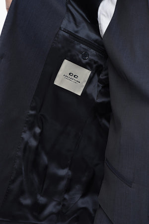 CC COLLECTION 3-Piece Virgin Wool Suit With Peak Lapel