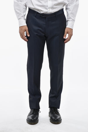 CC COLLECTION 3-Piece Virgin Wool Suit With Peak Lapel