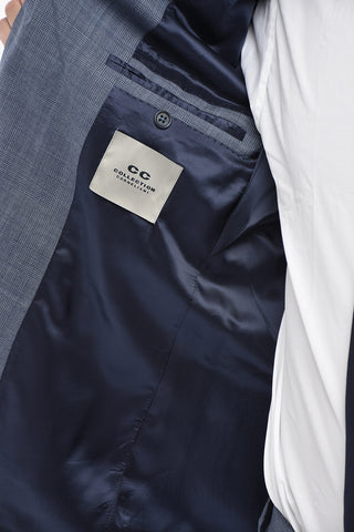 CC COLLECTION Anzug mit zwei Knöpfen aus reiner Schurwolle und mit District-Karo