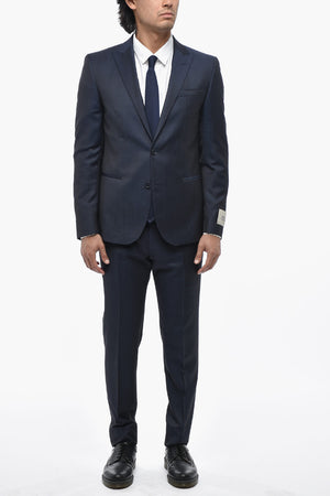 CC COLLECTION Anzug aus Schurwolle mit spitzem Revers