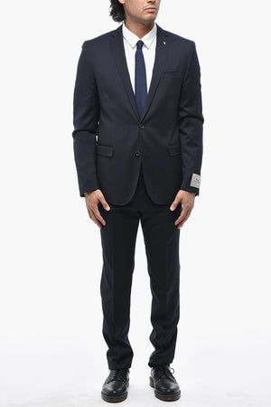 CC COLLECTION Slim-Fit-Anzug aus Schurwolle mit klassischem Revers