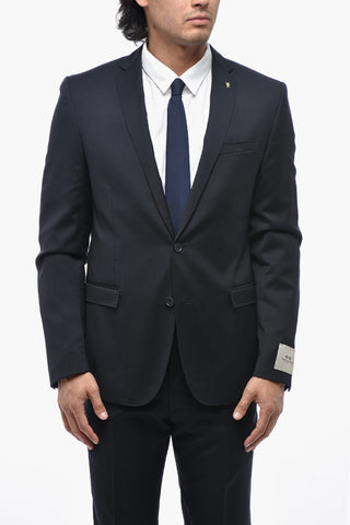 CC COLLECTION Slim Fit Virgin Wool Suit with Classic Lapel