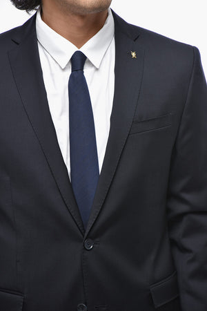 CC COLLECTION Abito Slim Fit in Lana Vergine con Rever Classico