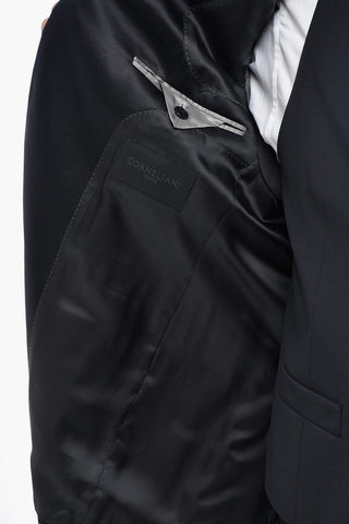 3-Piece Virgin Wool Suit With Satin Peak Lapel