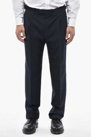 CC COLLECTION Virgin Wool and Mohair 2-Button Suit With Two Side Vents And Peak Lapel