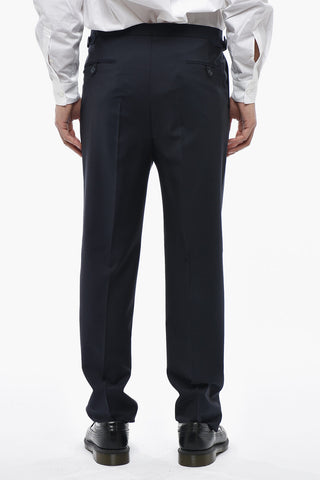 CC COLLECTION Virgin Wool and Mohair 2-Button Suit With Two Side Vents And Peak Lapel
