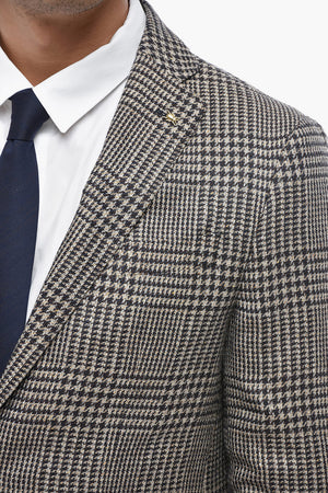 CC COLLECTION Half-Lined Houndstooth Blazer