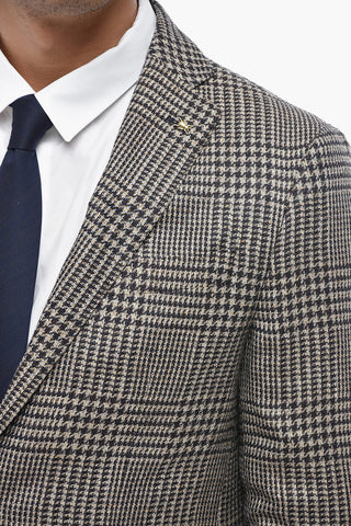 CC COLLECTION Half-Lined Houndstooth Blazer