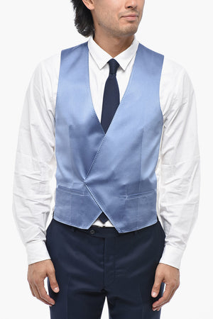 Silk Satin Double-Breasted Waistcoat CERIMONIA ACADEMY