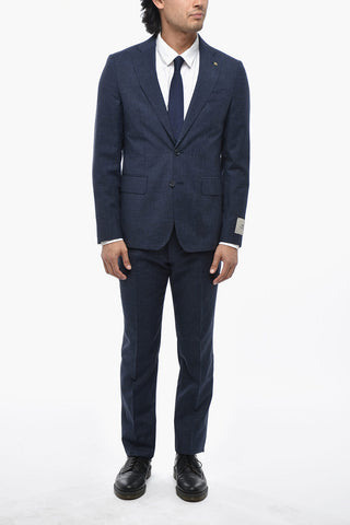 CC COLLECTION Abito a Due Bottini a Quadri District con Revers Classico