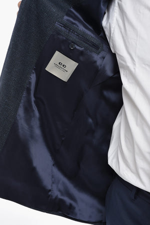 CC COLLECTION Linen-Blend Blazer with Flap Pockets