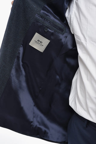 CC COLLECTION Linen-Blend Blazer with Flap Pockets