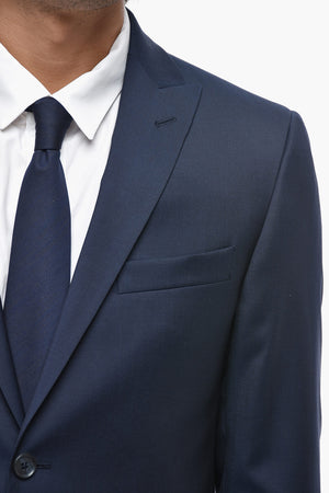 CC COLLECTION Abito a Due Bottoni in Lana Vergine con Revers a Lancia