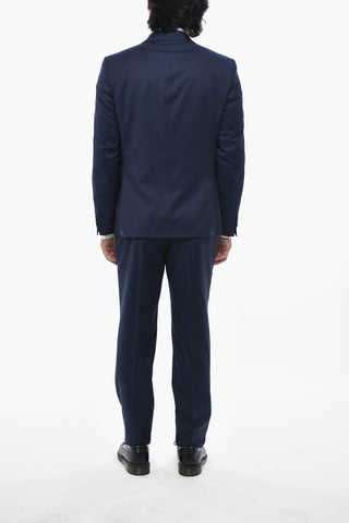 CC COLLECTION Abito a Due Bottoni in Lana Vergine con Revers a Lancia
