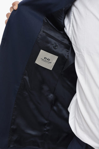 CC COLLECTION Abito a Due Bottoni in Lana Vergine con Revers a Lancia