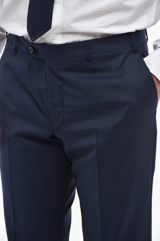 CC COLLECTION Abito a Due Bottoni in Lana Vergine con Revers a Lancia