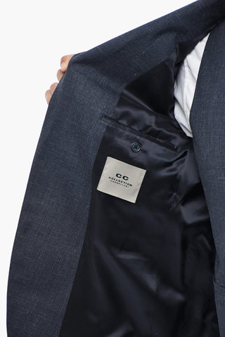 CC COLLECTION 3-Piece Virgin Wool-Blend Suit With Flap Pockets