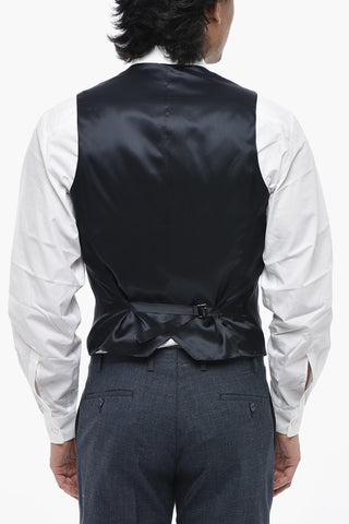 CC COLLECTION 3-Piece Virgin Wool-Blend Suit With Flap Pockets