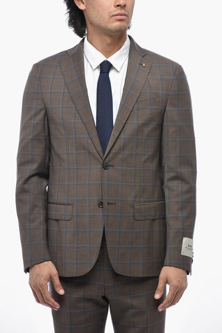 CC COLLECTION Anzug aus Schurwolle mit Karomuster