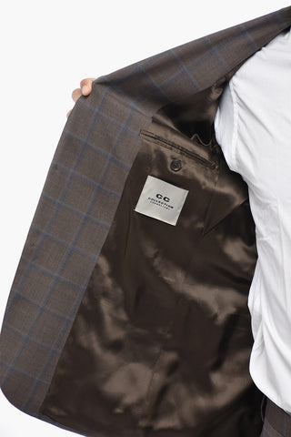 CC COLLECTION Anzug aus Schurwolle mit Karomuster