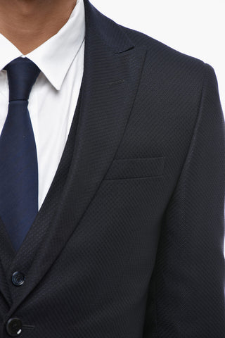 CC COLLECTION Abito 3 Pezzi in Misto Seta Jacquard con Rever a Lancia