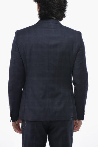 CC COLLECTION Abito in Lana Vergine Motivo District Check