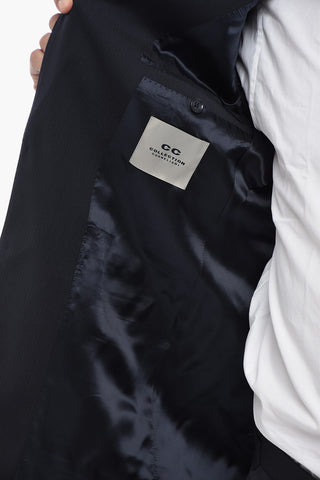 CC COLLECTION Jacquard-Anzug aus Schurwolle mit Pattentaschen