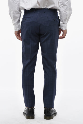 CC COLLECTION Virgin Wool Suit with Check Pattern