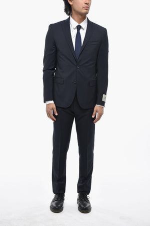 CC COLLECTION Mohair-Blend Suit with Flap Pockets