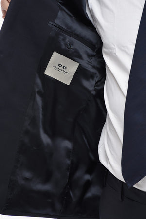 CC COLLECTION Mohair-Blend Suit with Flap Pockets