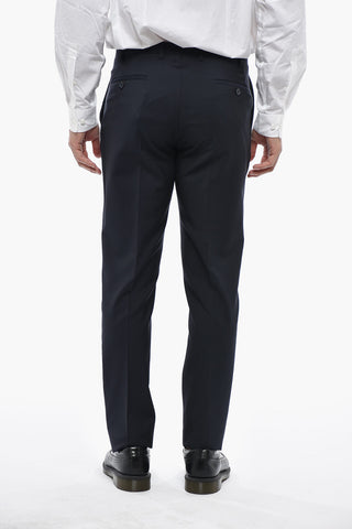 CC COLLECTION Mohair-Blend Suit with Flap Pockets