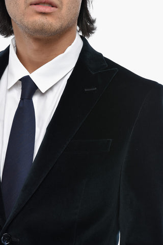 CODE 벨루어 블레이저 피크 라펠