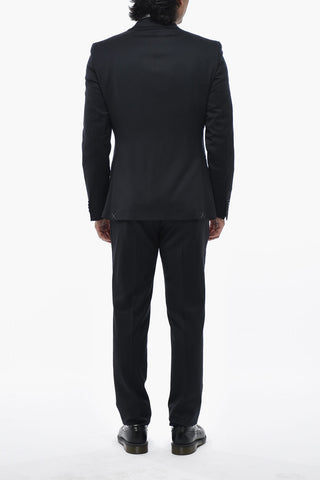 CC COLLECTION 3-Piece Virgin Wool Suit With Classic Notch Lapel