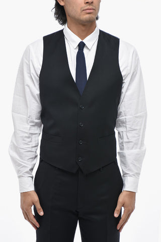 CC COLLECTION 3-Piece Virgin Wool Suit With Classic Notch Lapel
