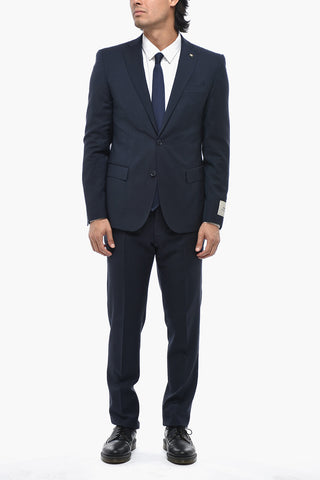 CC COLLECTION Abito in Lana Vergine con Design Slim Fit