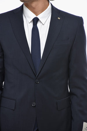 CC COLLECTION Abito in Lana Vergine con Design Slim Fit