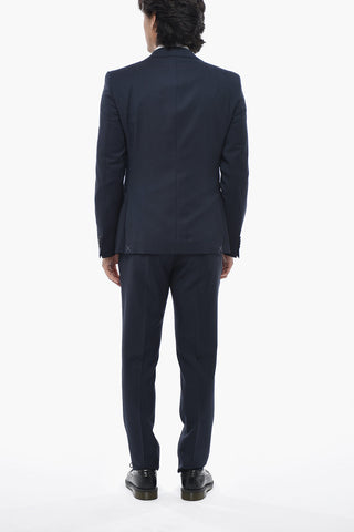 CC COLLECTION Abito in Lana Vergine con Design Slim Fit