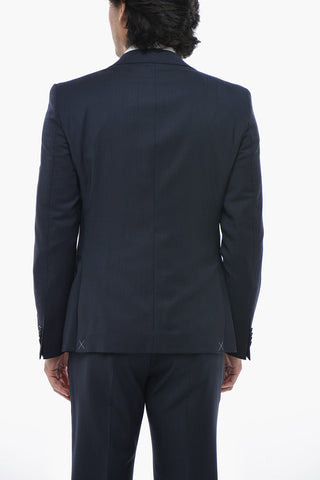 CC COLLECTION Abito in Lana Vergine con Design Slim Fit