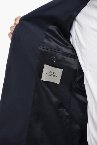 CC COLLECTION Abito in Lana Vergine con Design Slim Fit